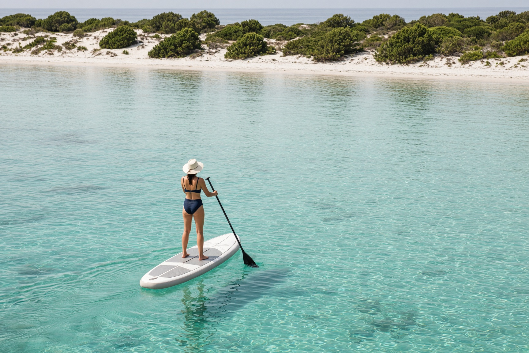 Parada de paddle en un tour a Formentera